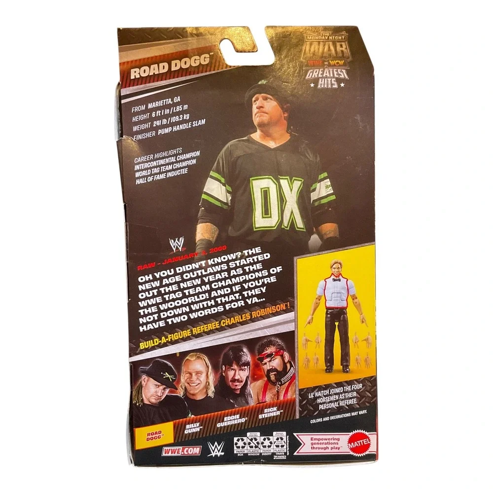 WWE Elite Monday Night War Greatest Hits Road Dogg DX Action Figure BAF In Hand